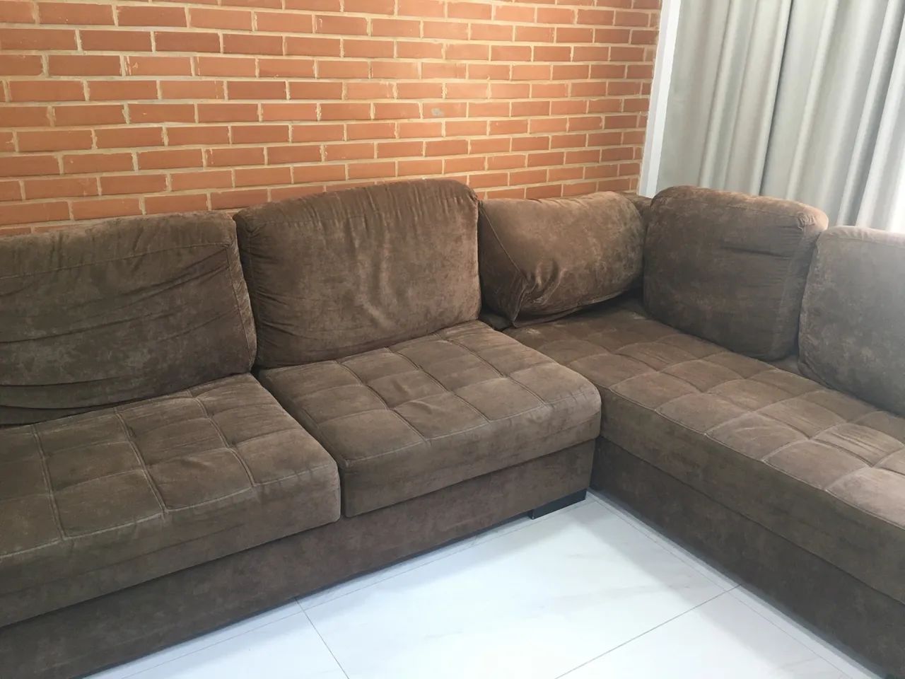 Sofá de Canto Retrátil com Chaise Móveis Conquista - Foto 3