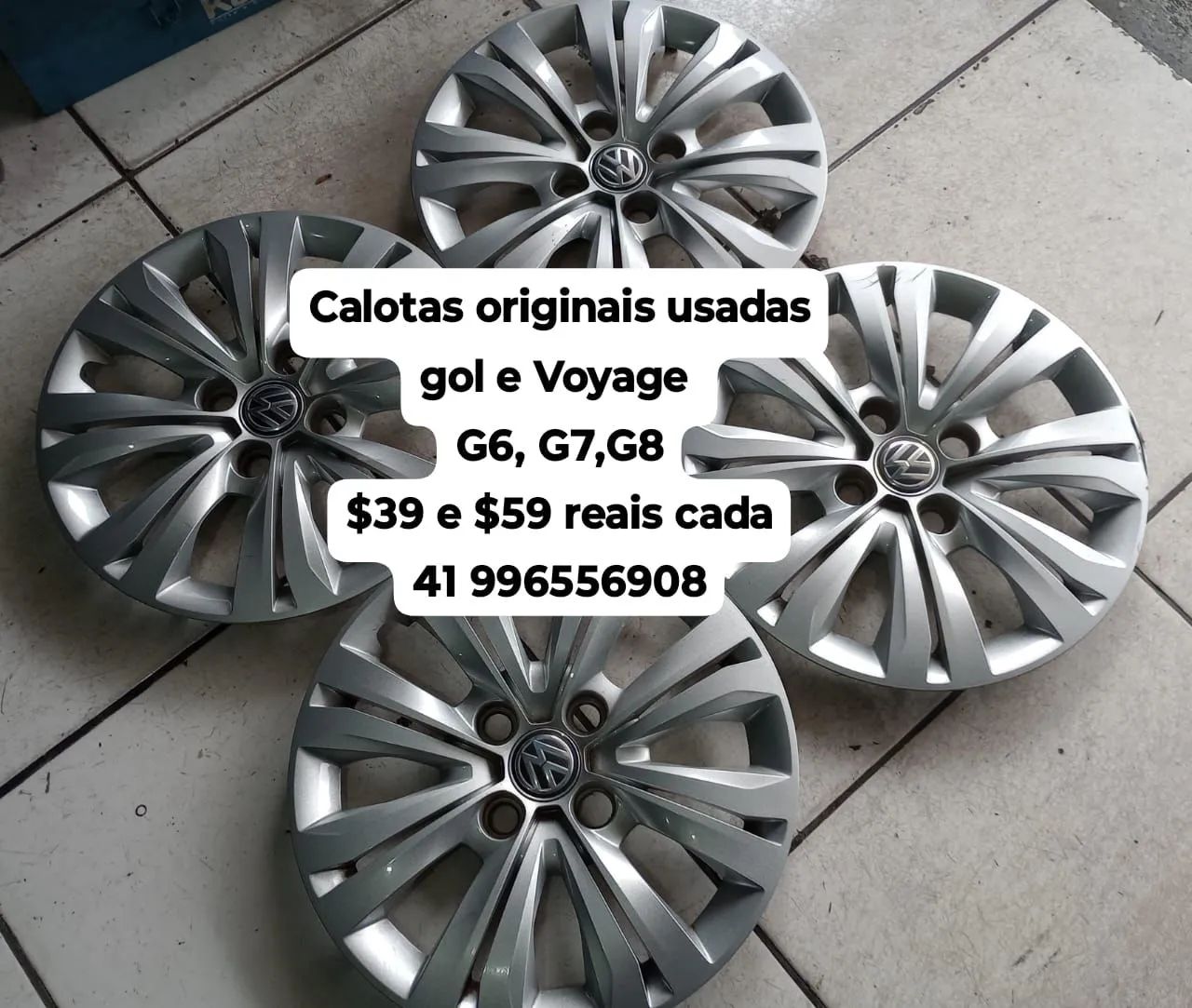 Calotas originais gol e Voyage G6, G7, G8 aro 14. Envio para todo Brasil após contato 