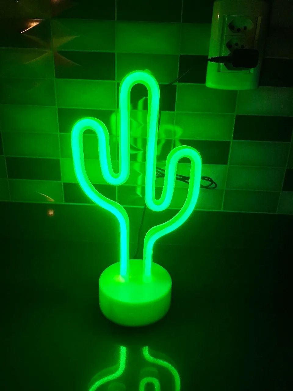 Luminaria LED cactus