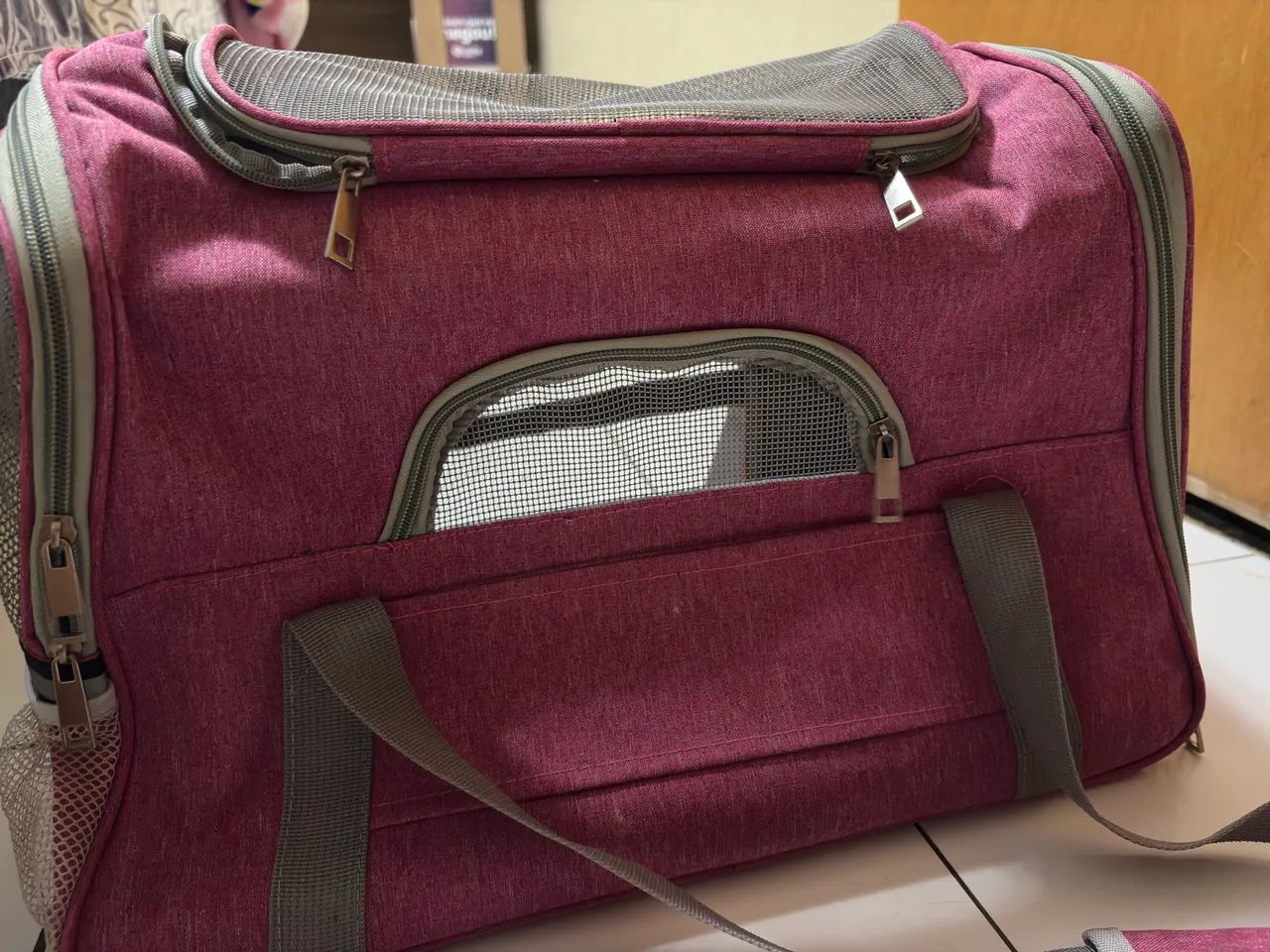 Bolsa de Transporte para Pets em Tecido Resistente - Excelente Estado