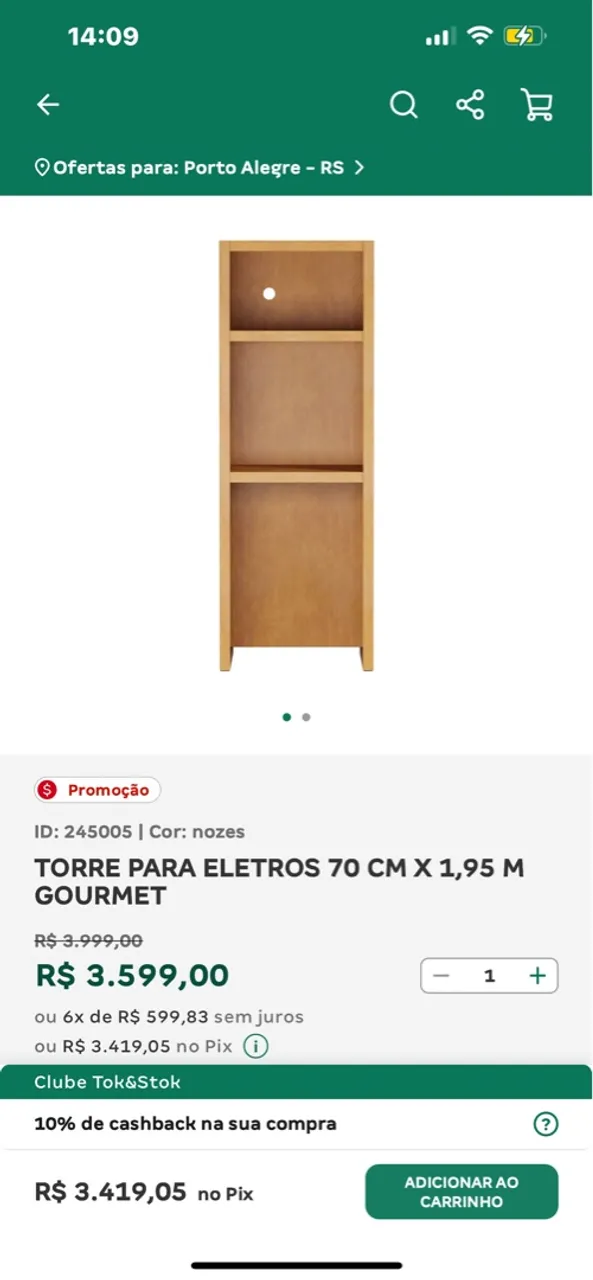 Torre quente Gourmet da Tokstok