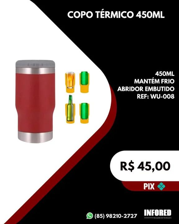 Copo térmico 450ml WU-008