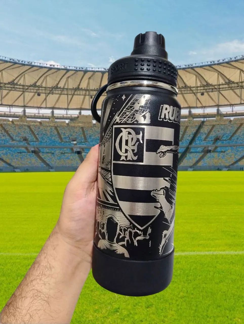 Garrafa térmica 800 ml presente Flamengo - Foto 3
