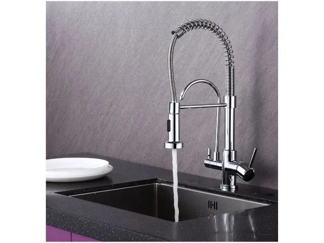Torneira Cozinha Gourmet Mesa Dupla Nell - F-02 Cro - Prata - Novo - Foto 3
