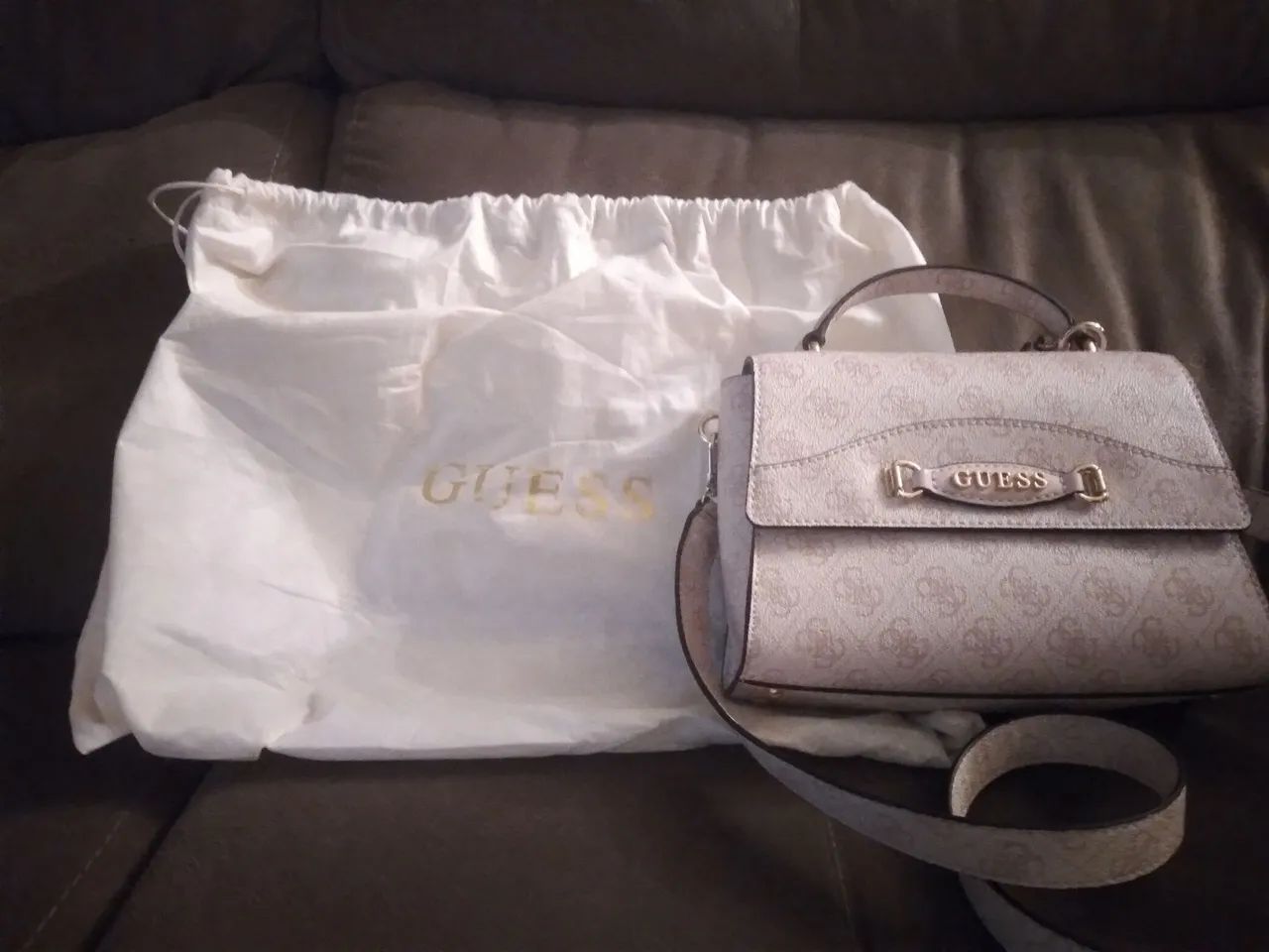 Bolsa Guess branca de ombro - Foto 3
