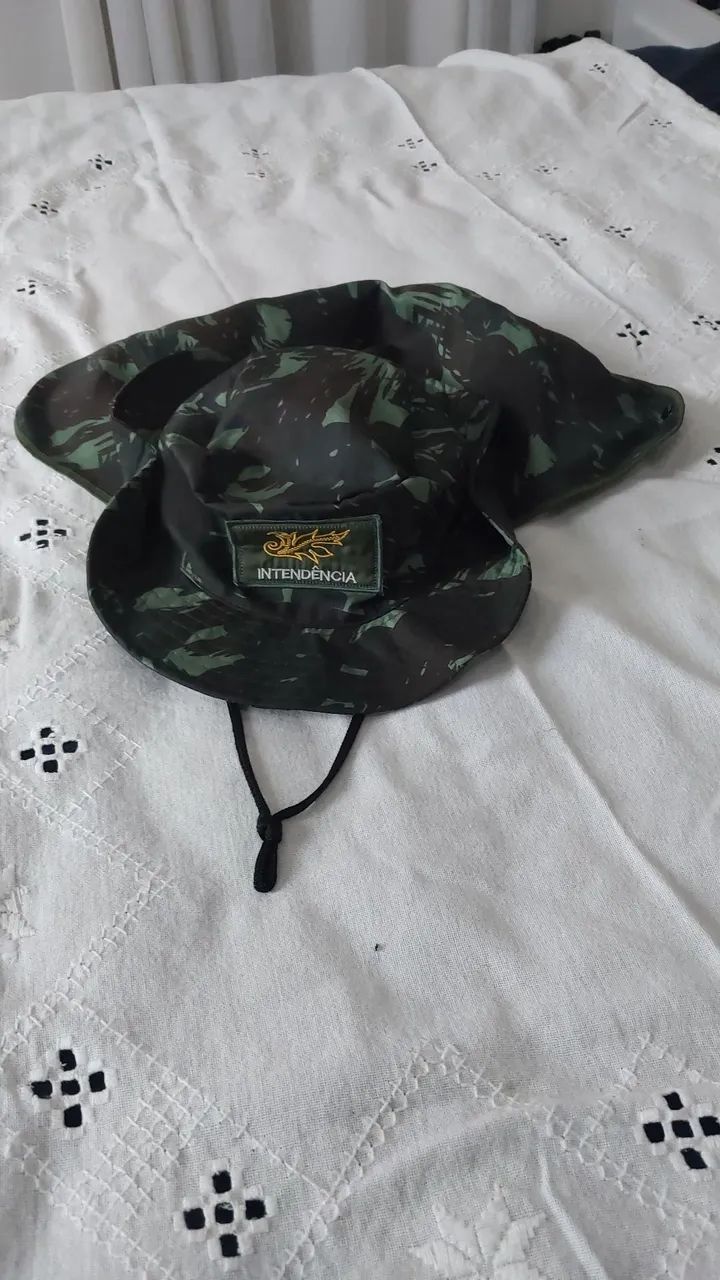 Chapéu Tipo Pescador com Proteção de Nuca E Pescoço Camuflado Selva - Intendência 