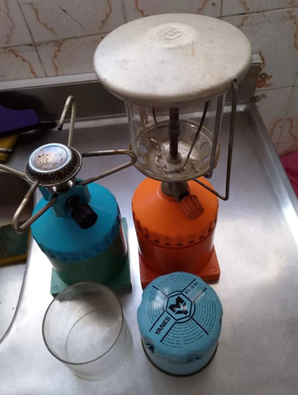 Fogareiro e Lampião Yanes para Camping