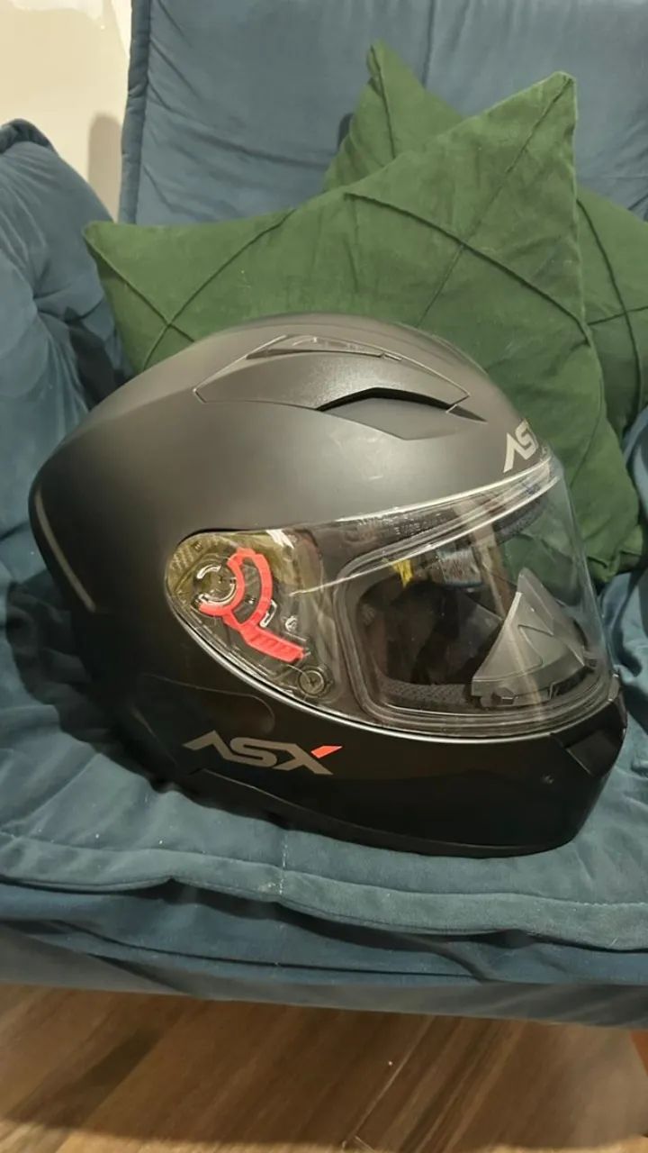 Capacete Moto Asx City Solid preto fosco nº 58 - Foto 2