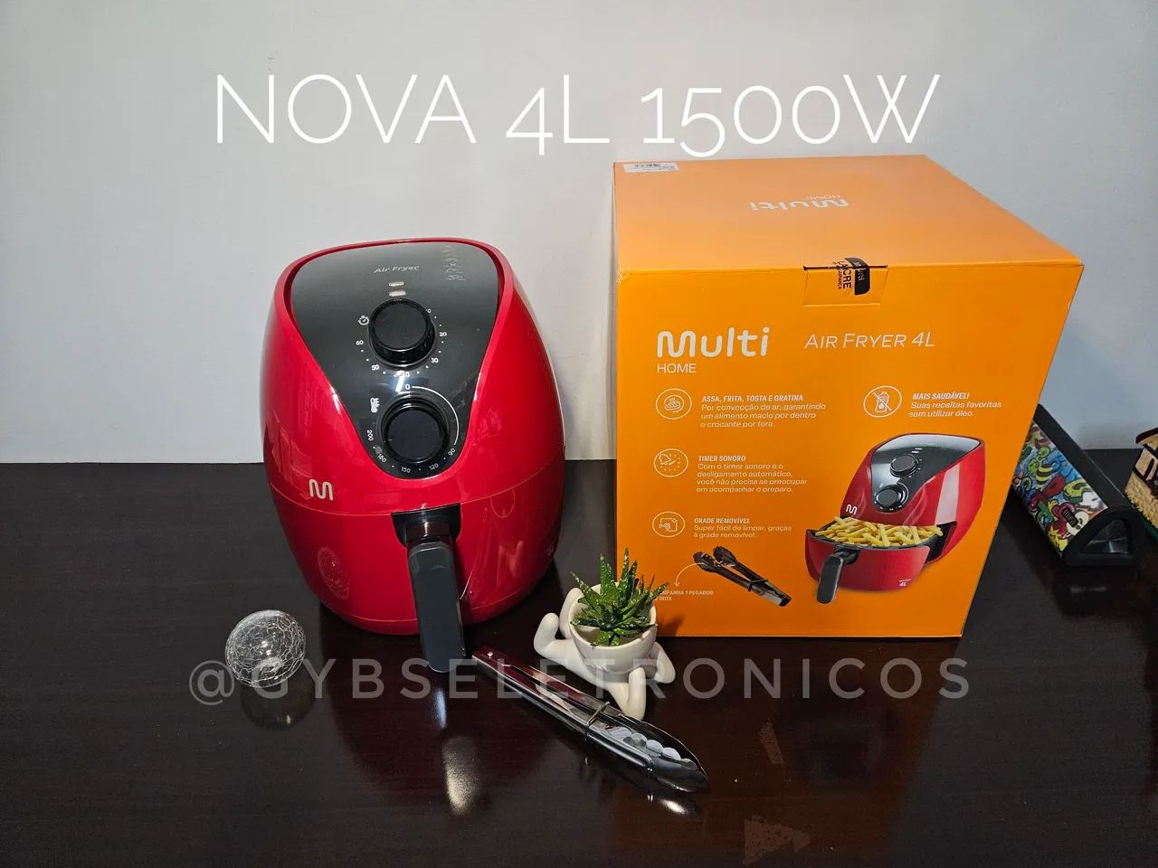 Air Fryer 4L Multi Home 1500W 127V nova! Fritadeira Elétrica air fry airfryer  - Foto 3