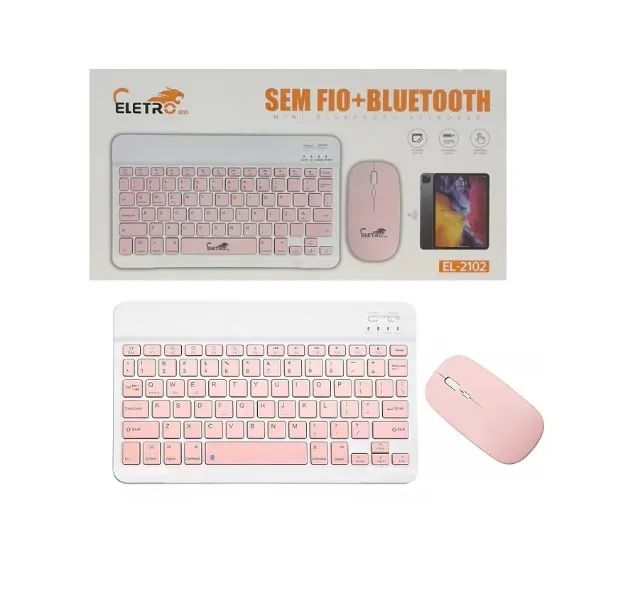 Kit Teclado + Mouse Slim Sem Fio  Bluetooth - Foto 2