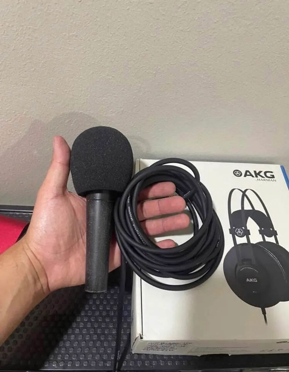 Kit Microfone Shure SM58 + Interface +Fone AKG K52 - Foto 3