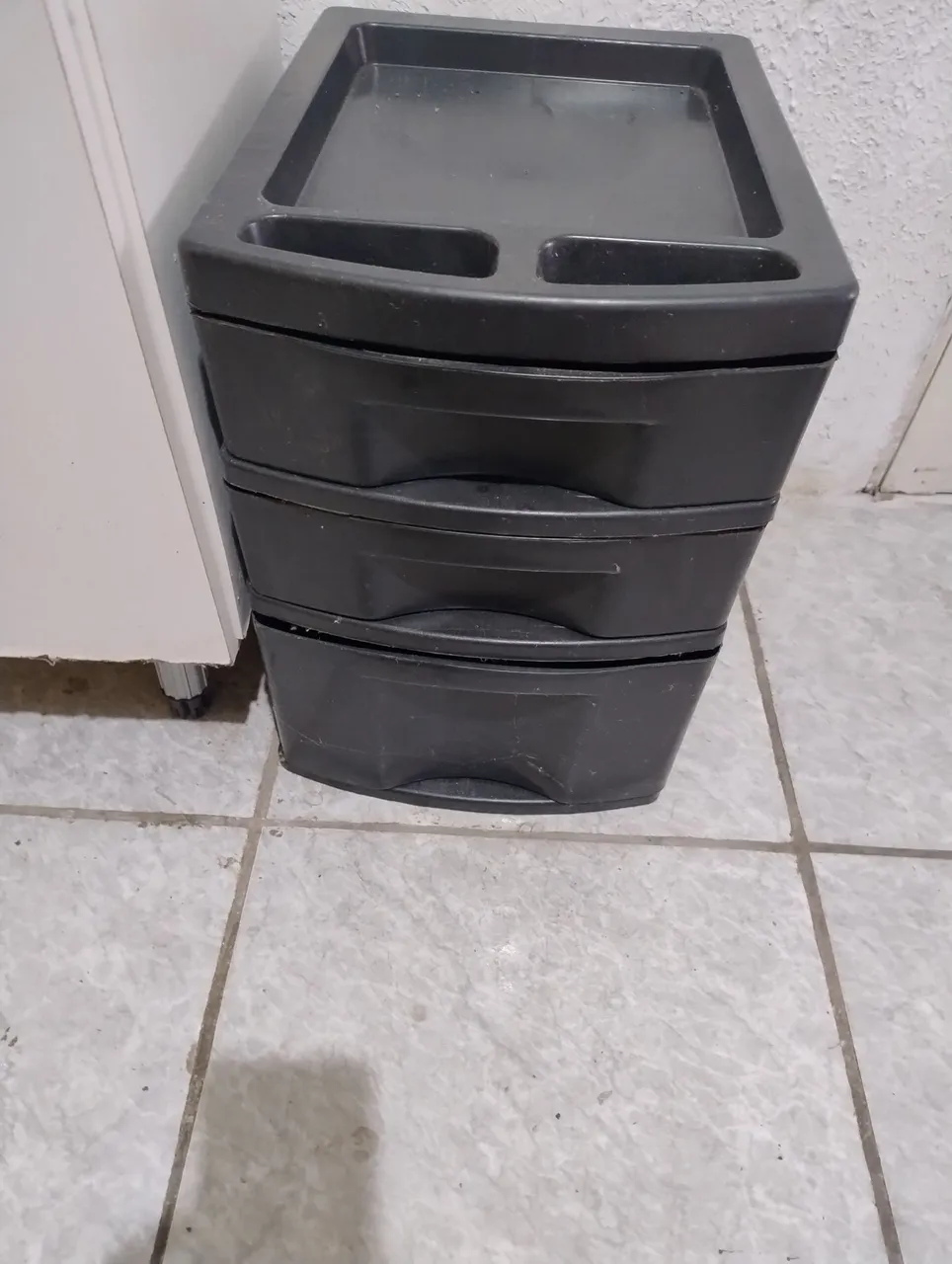 Gaveteiro Plástico Preto Multiuso