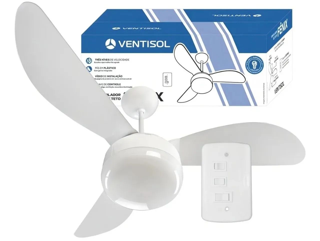 Ventilador de teto fenix Ventisol 64739864337795121