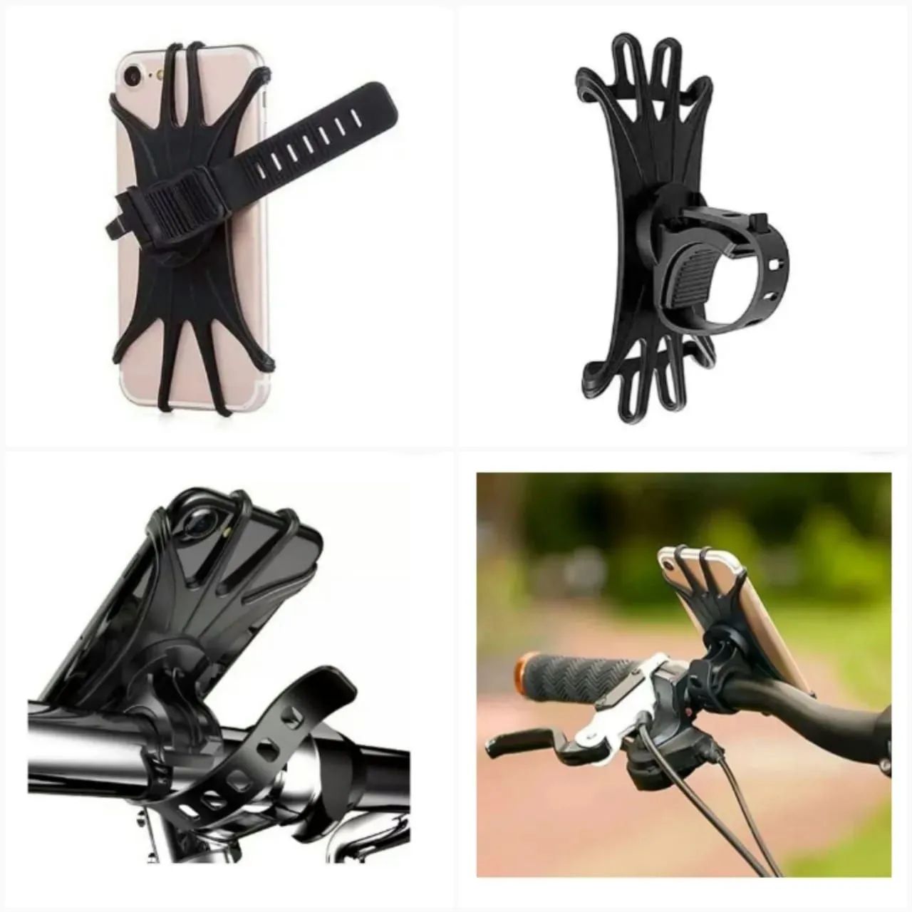 Suporte de Silicone Universal para Bicicleta e Moto - Foto 3