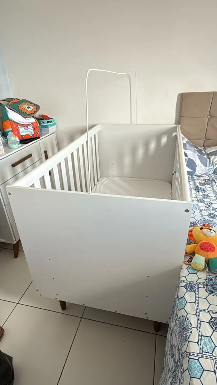 Berço Mini Cama Encanto Retro - Branco  - Foto 2