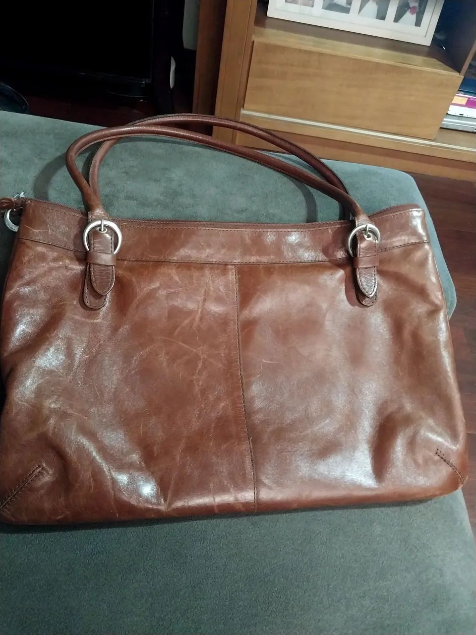 Bolsa  Marrom em Couro Paulo Cesar  - Foto 5