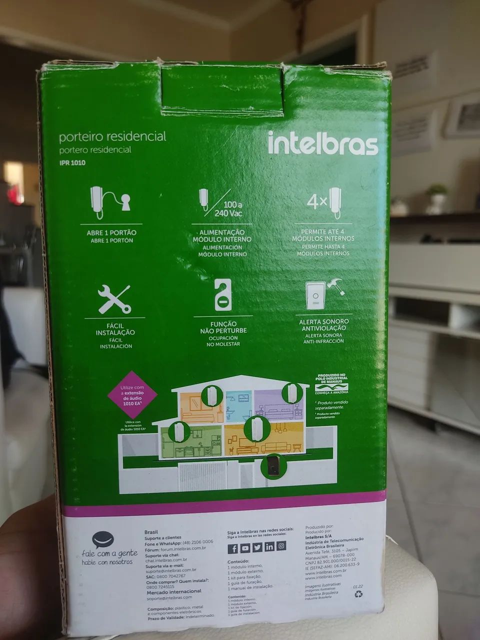 Interfone Intelbras IPR 1010- Segurança e praticidade para sua casa - Foto 6