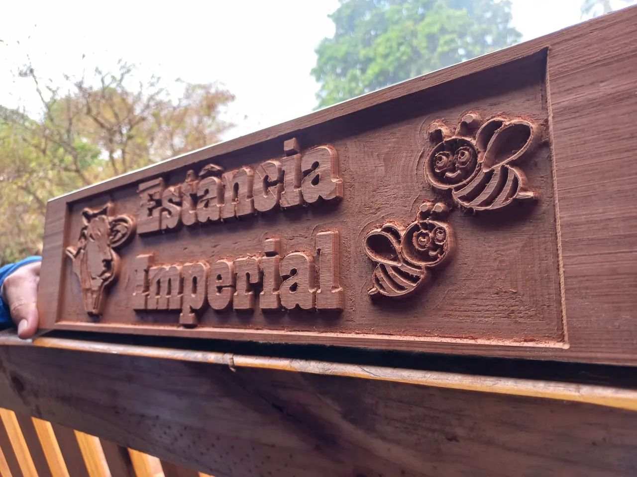 Placa rústica de madeira para entradas - Foto 5