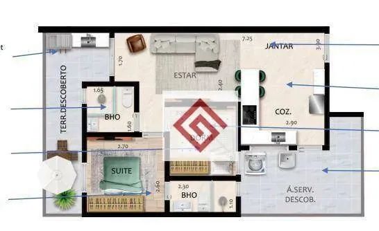 Cobertura com 2 dormitórios à venda, 104 m² por R$ 564.000,00 - Vila Curuçá - Santo André/ - Foto 2