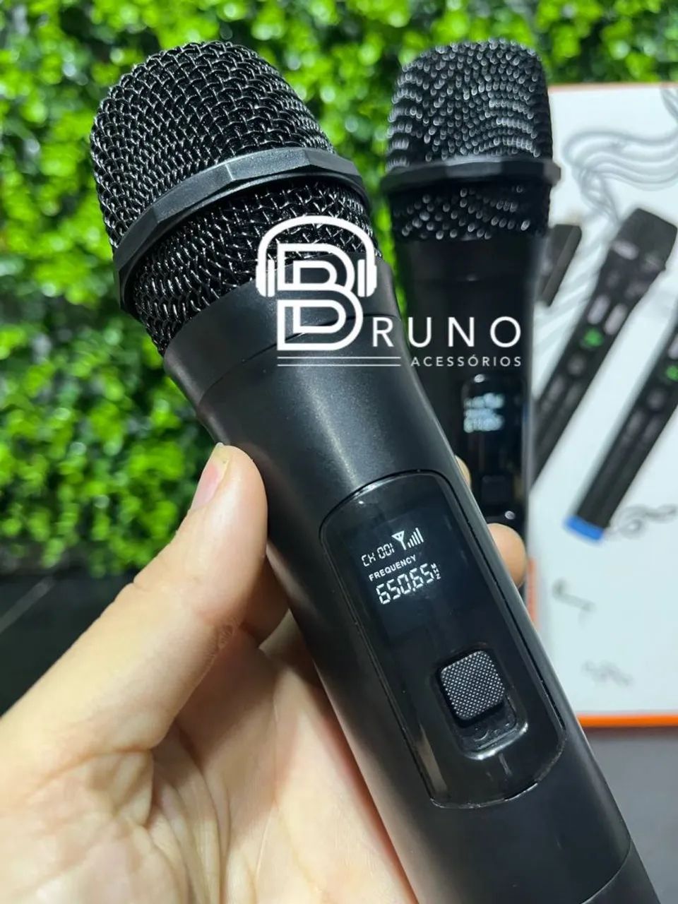 Microfone sem fio duplo karaoke - Foto 3