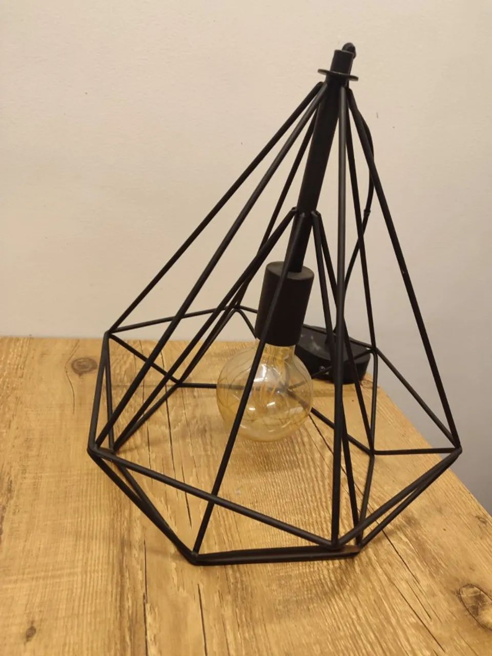 Luminária Pendente Diamante Lustre Aramado - Foto 4