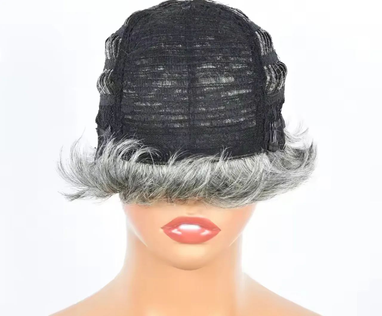 LACE WIG FIBRA PREMIUM -Grisalho  - Foto 3