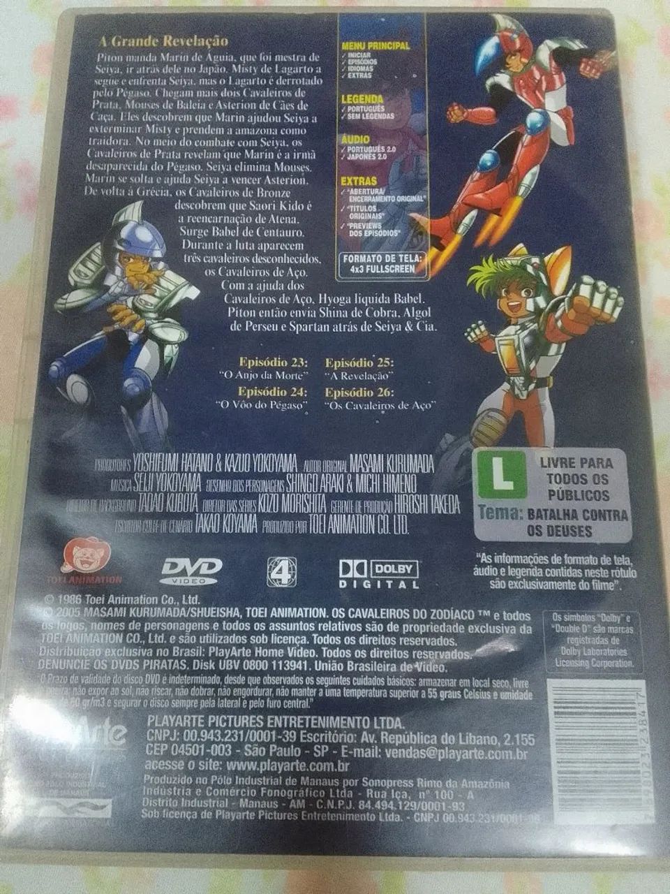 Os Cavaleiros do Zodíaco - Os Cavaleiros de Prata. - CDs, DVDs etc