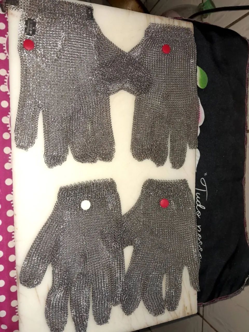 LUVA MALHA DE AÇO ANTI CORTE - Foto 5