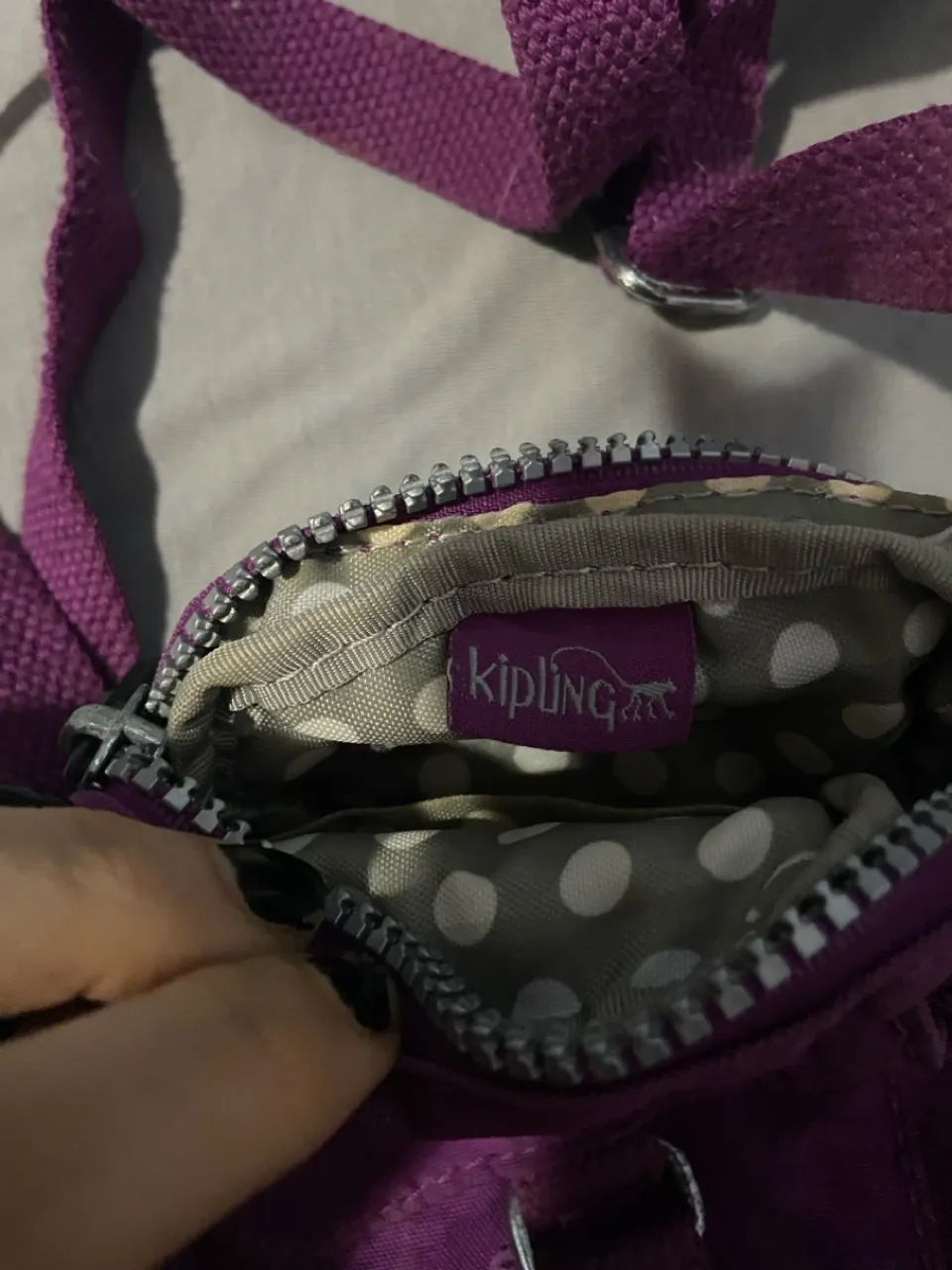 Mini Bolsa Kipling Roxa Original - Foto 2