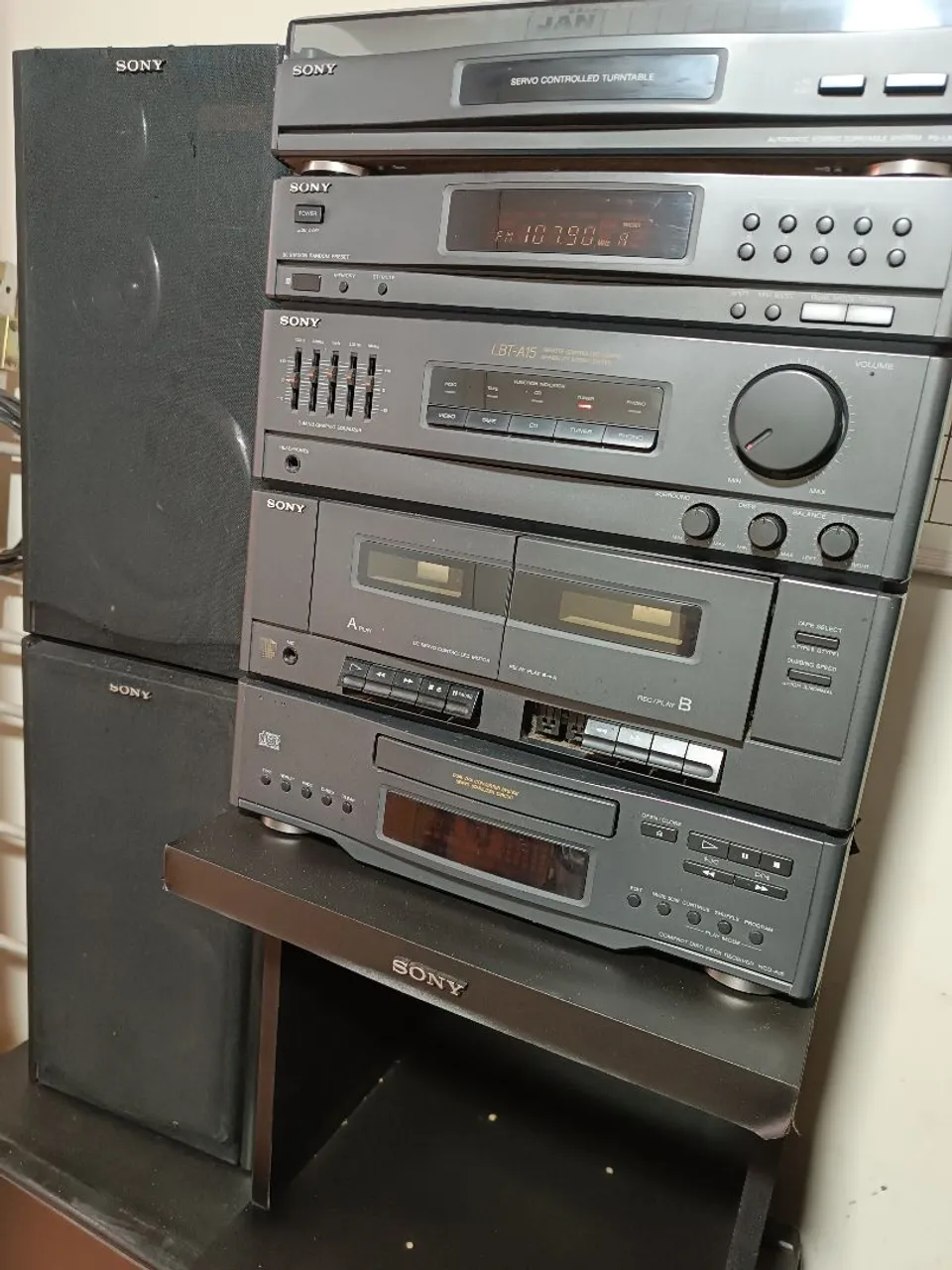 Mini System Sony Completo - Toca Discos, CD, Rádio e Tape