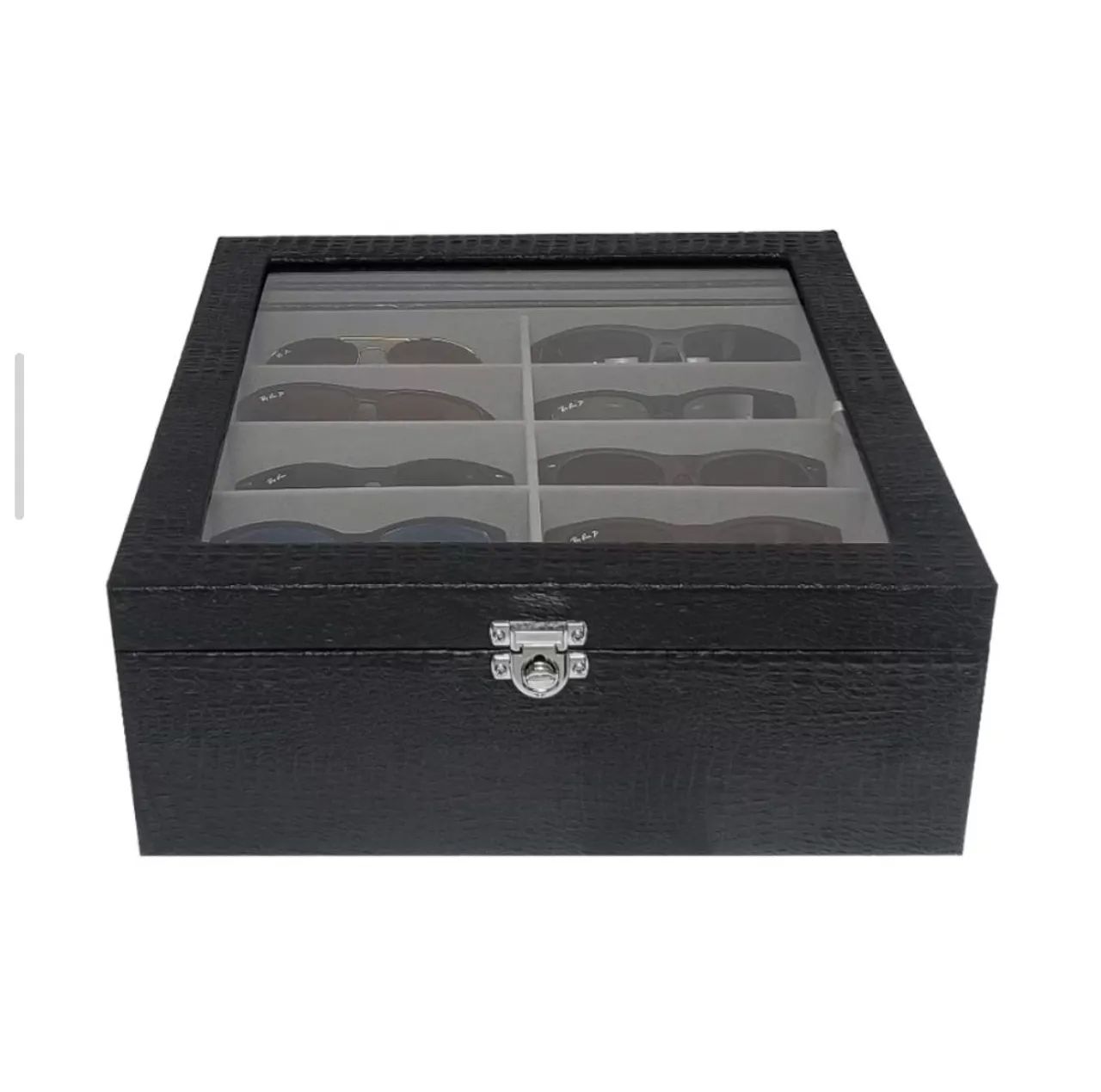 Caixa porta oculos - Com Tampa de Vidro