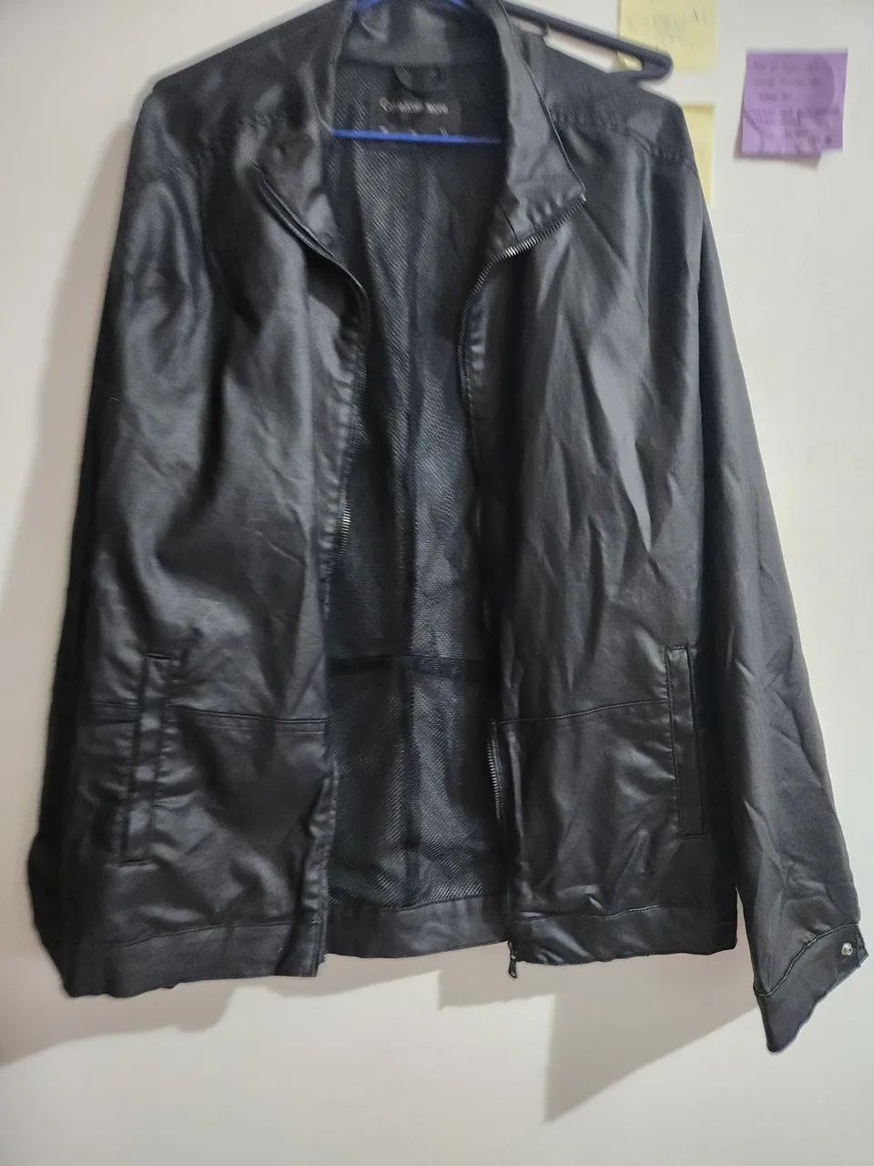 Casaco de couro preto Calvin Klein  - Foto 2
