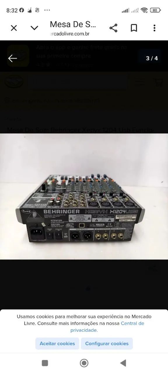 Mesa de som Behringer xenyx 1204 - Foto 5