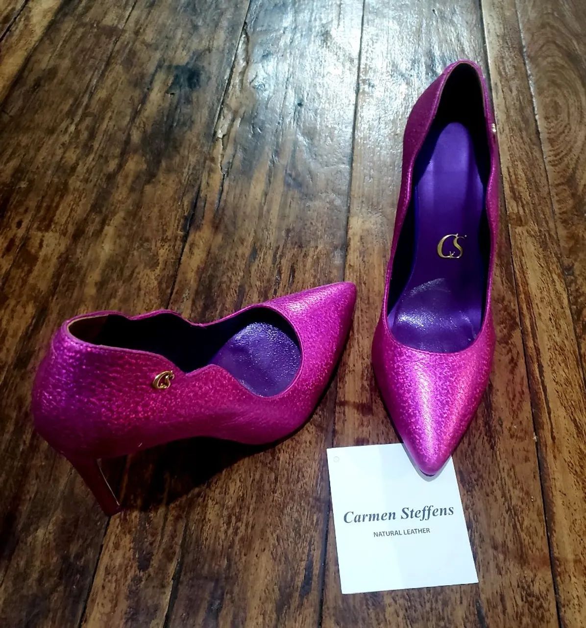 Sapato scarpin Carmen Steffens 37, couro  legítimo  - Foto 2