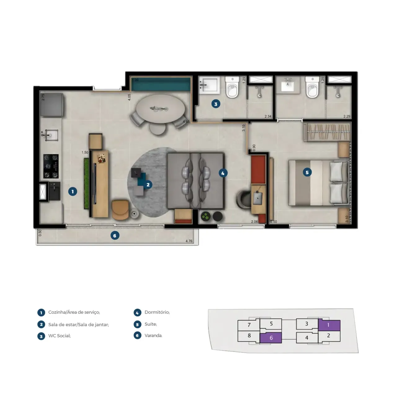 PLANTA 49m²