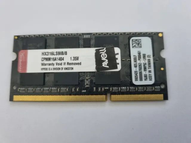 Memória RAM Notebook HyperX Impact 8GB DDR3L 1600MHz (PC3L-12800S)