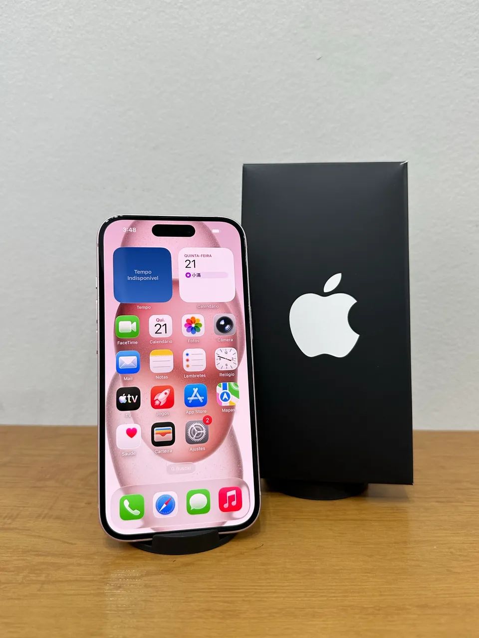 iPhone 15 128gb rosa semi novo impecável - Foto 3