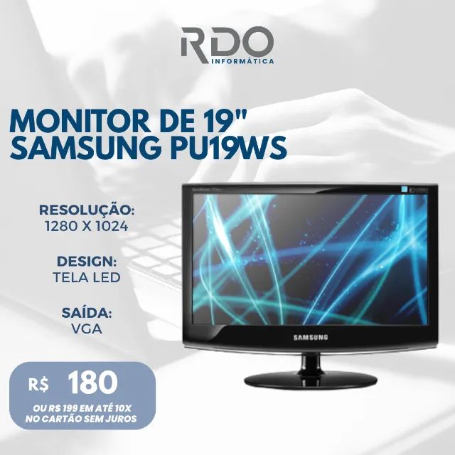 Monitor Samsung 19 PU19WS LCD VGA - Ótimo Estado