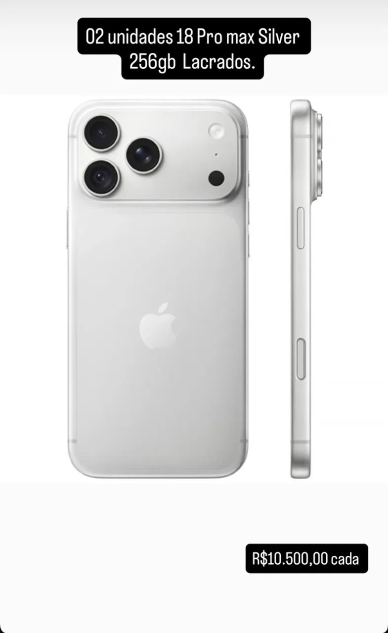 iphone 18 pro max  256 silver 