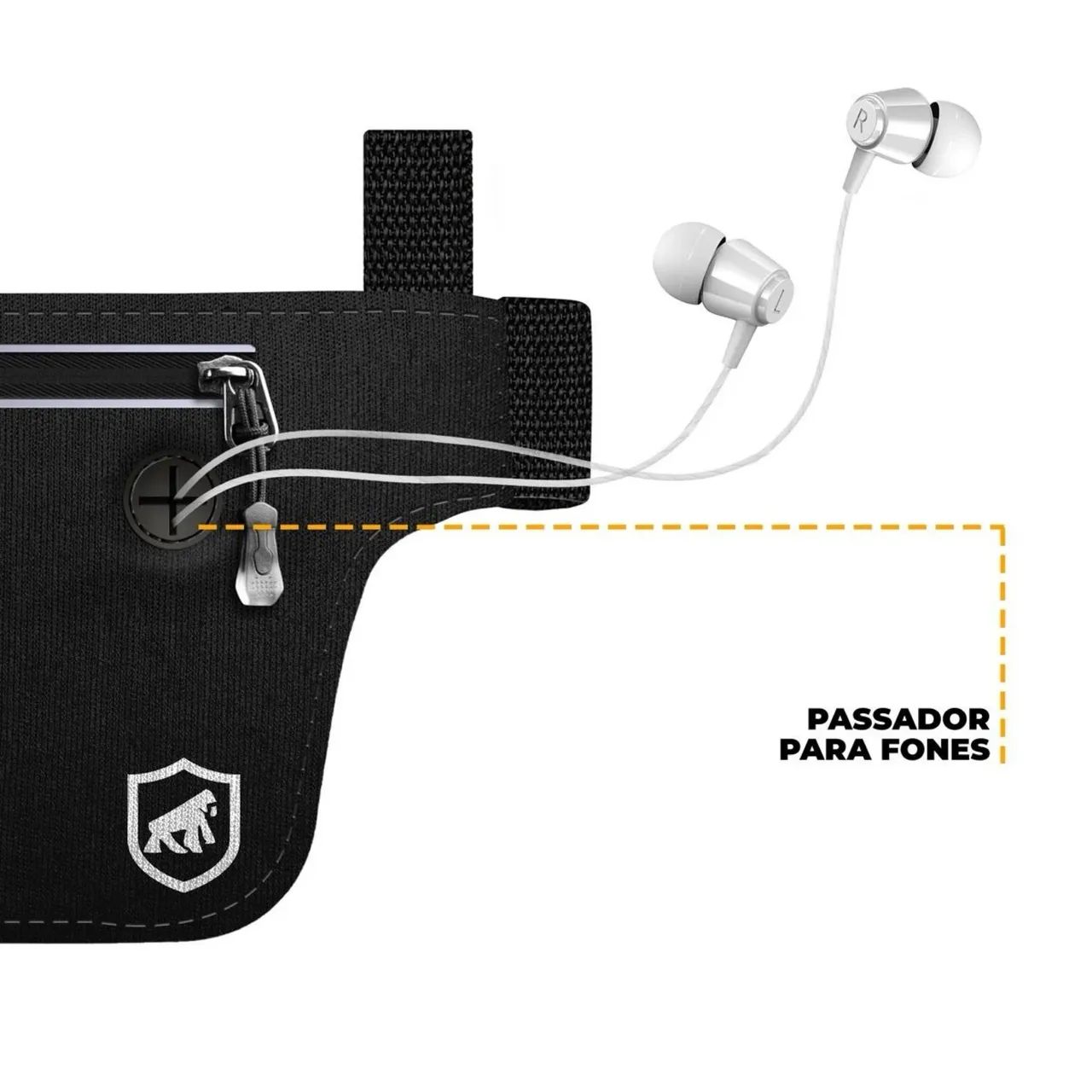 Pochete Slim Impermeável Gshield Preta  - Foto 5