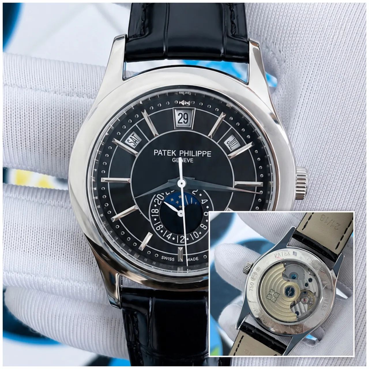 RELOGIO GENEVE AUTOMÁTICO FUNDO CINZA