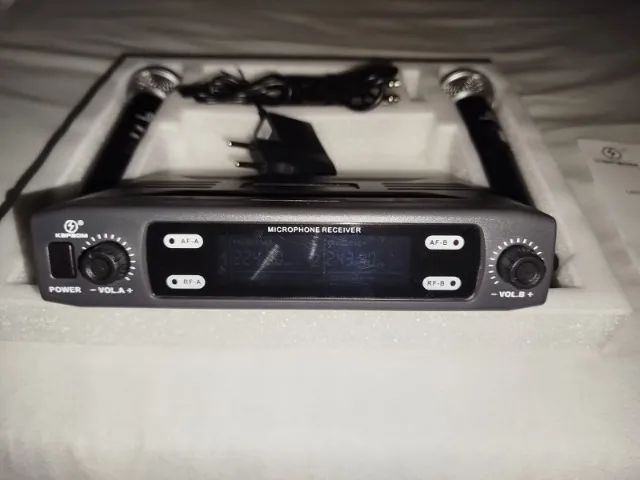 Microfone Kapbom Sem Fio Duplo Ka-m97 - Foto 2