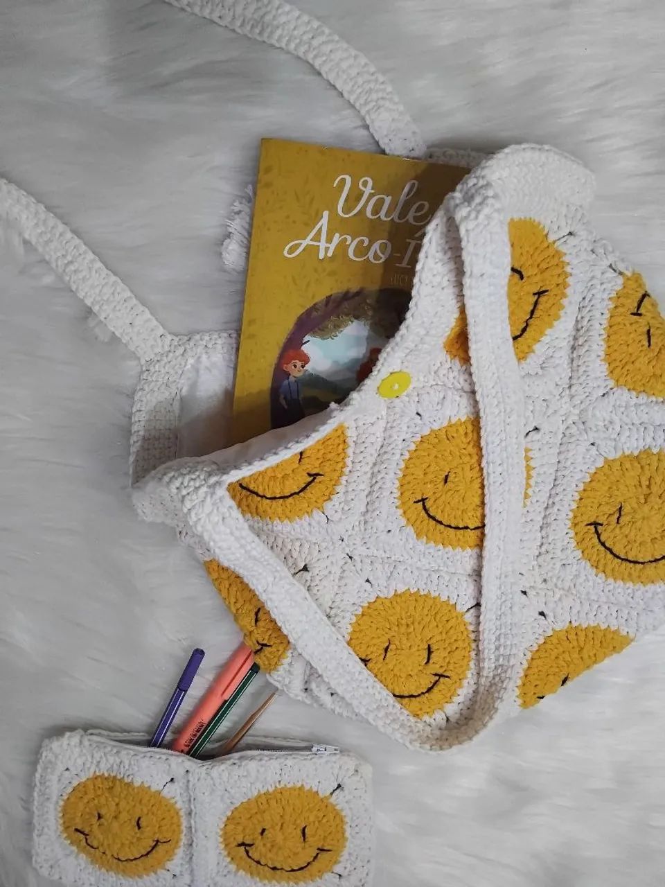 Bolsa de croche + necessaire de brinde - Foto 4