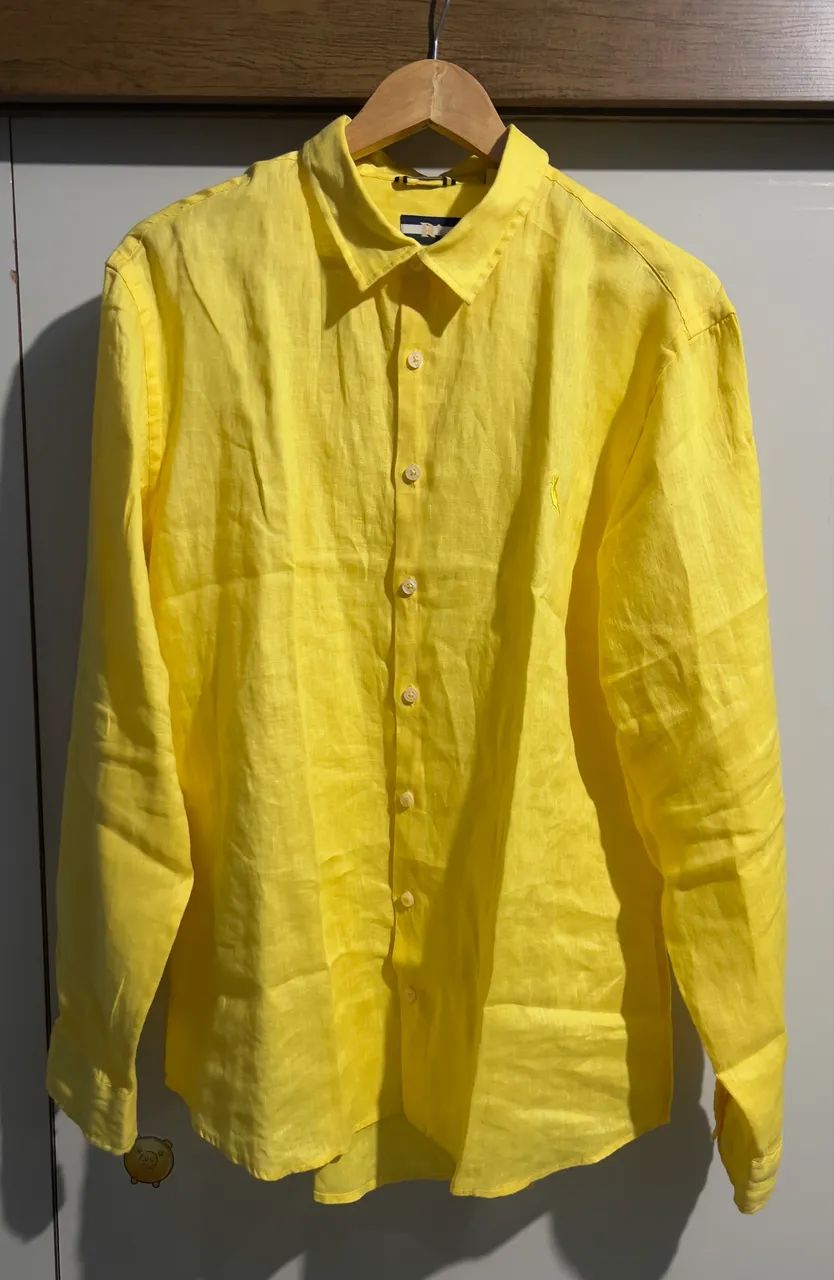 Camisa Reserva Linho Ml amarelo sol