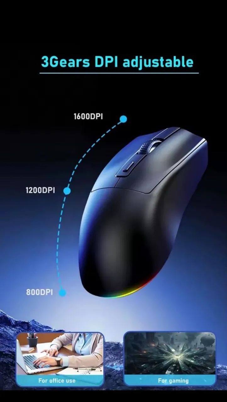 Mouse sem recarregável com base. - Foto 2