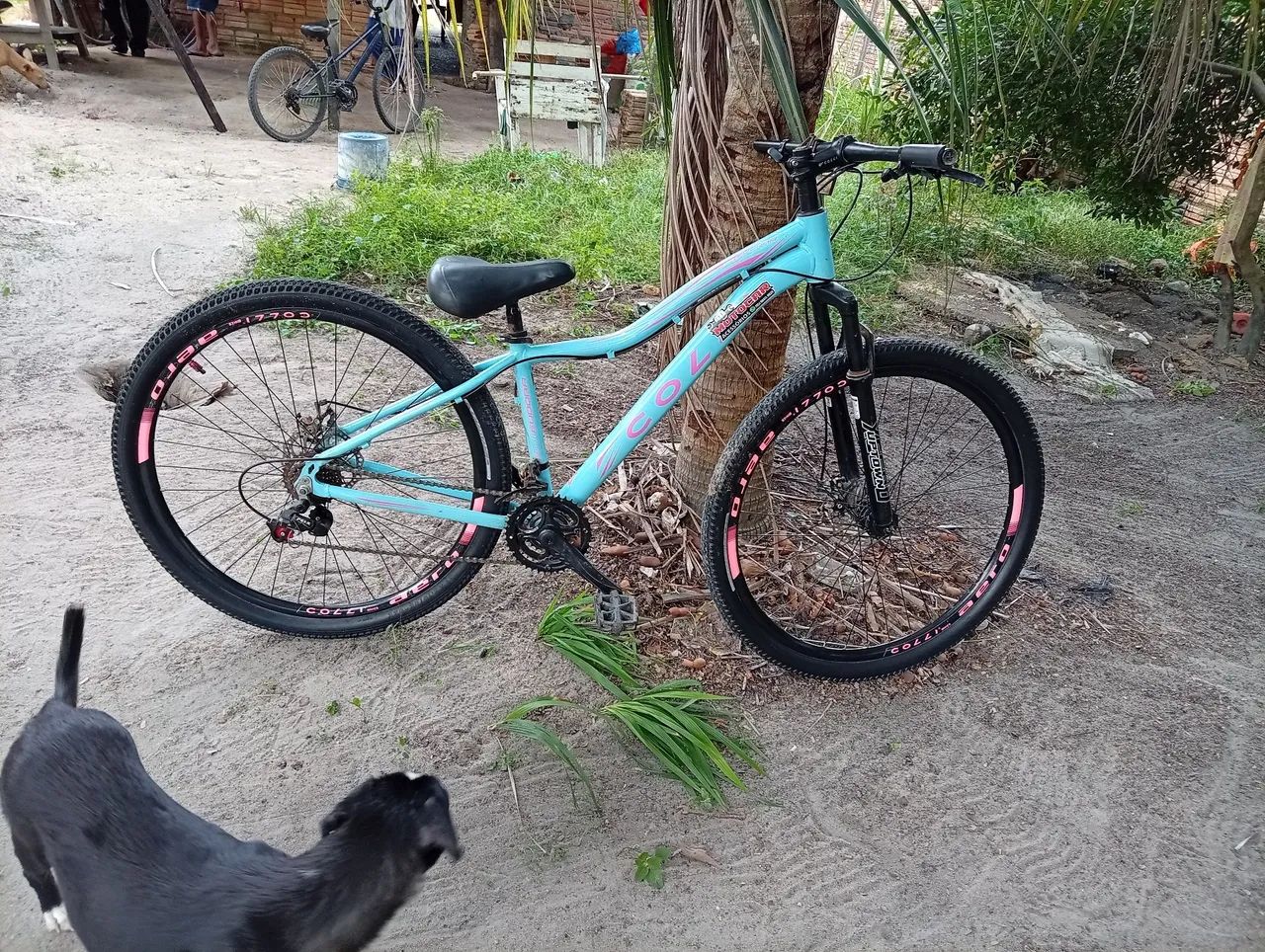 Vende se essa bicicleta aro 29 azul neném  - Foto 5