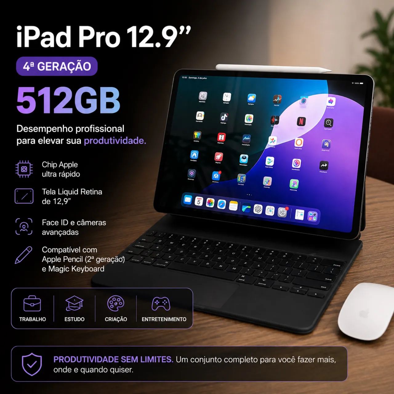 iPad Pro 12.9?  (4ª geração) -512 GB - Foto 3