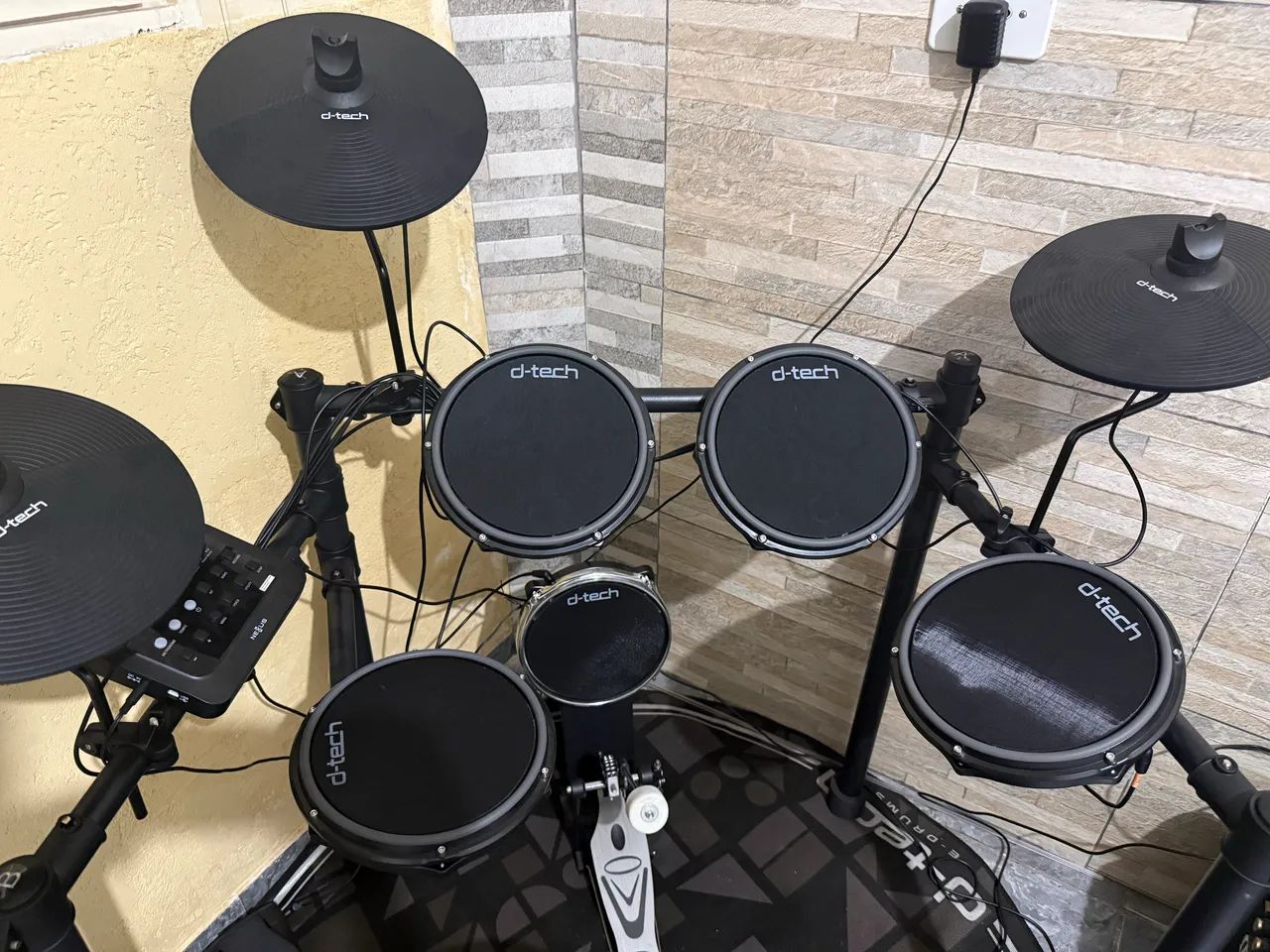 Bateria Eletrônica D-tech Nexus Caixa E Tons Mesh Dual Zone Cor Preto