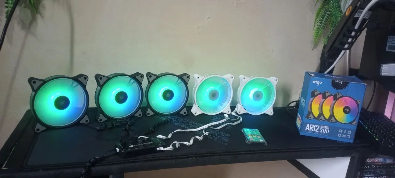 Controladora aigo RGB com 5 Fans coolers - Foto 3