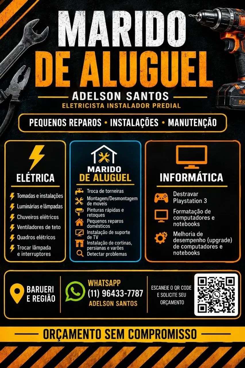 ? MARIDO DE ALUGUEL EM BARUERI E REGIÃO